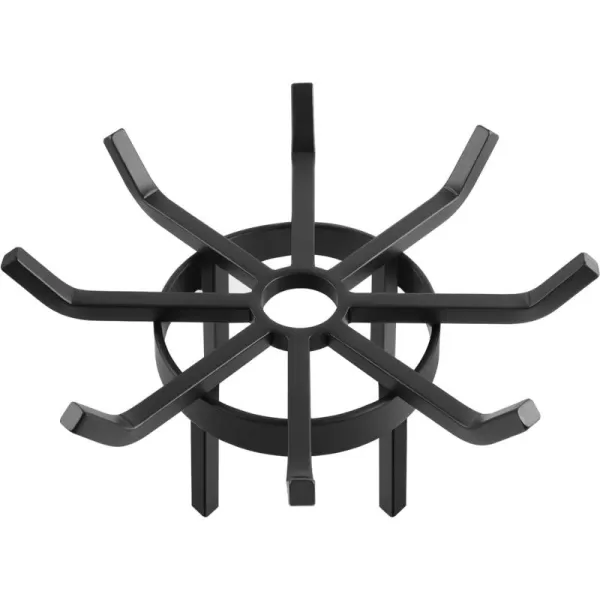 AMAGABELI GARDEN &amp; HOME 27in Log Grate Wrought Iron Fire Pit Round Spider Wagon Wheel Firewood Heavy Duty 0.7in Bar Fireplace Stove Burning Rack Holder Chimney Hearth Kindling Stacking BG275