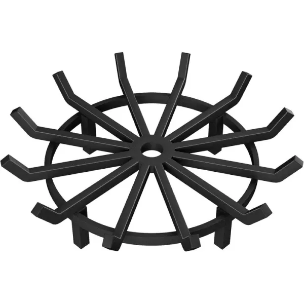 AMAGABELI GARDEN &amp; HOME 27in Log Grate Wrought Iron Fire Pit Round Spider Wagon Wheel Firewood Heavy Duty 0.7in Bar Fireplace Stove Burning Rack Holder Chimney Hearth Kindling Stacking BG275
