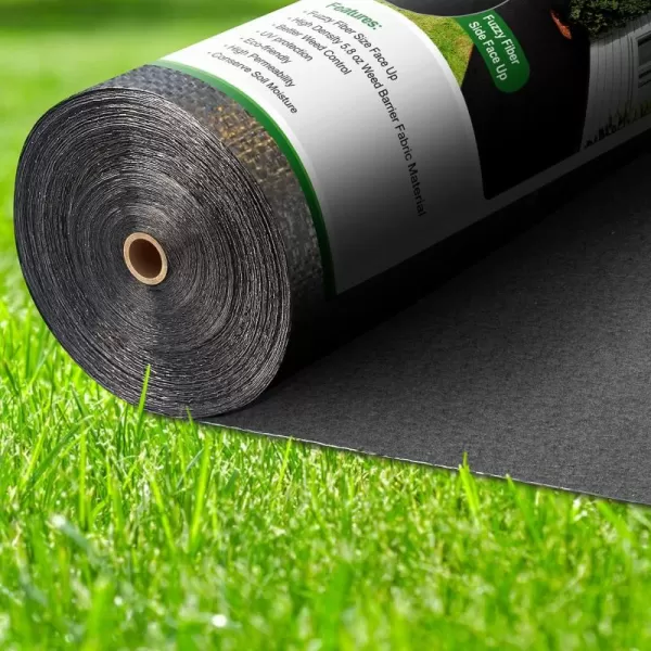 AMAGABELI GARDEN &amp; HOME 5.8oz 4ft x 100ft Weed Barrier Landscape Fabric Ground Cover Weed Cloth Heavy Duty Weed Block Gardening Ground Mat Woven Weed Control Fabric Geotextile Garden Lawn Outdoor