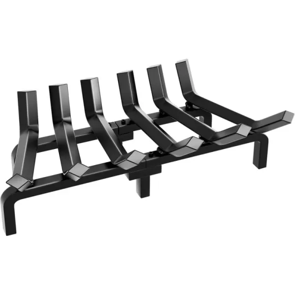 AMAGABELI GARDEN &amp; HOME Fireplace Log Grate 30 inch Wrought Iron Fire Place Grates Heavy Duty Solid Steel Indoor Chimney Hearth 3/4" Bar Outdoor Firepit Wood Stove Firewood Burning Rack Holder