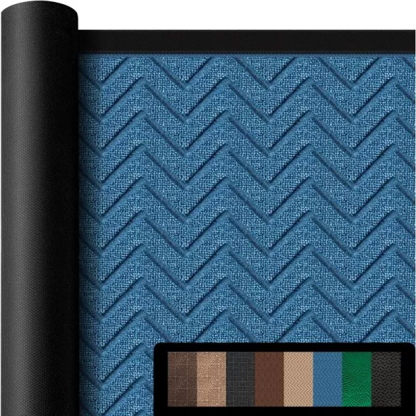 Amagabeli Large Outdoor Door Mats Rubber Shoes Scraper 36" x 24" for Front Door Entrance Outside Doormat Patio Rug Dirt Debris Mud Trapper Waterproof Out Door Mat Low Profile Washable Carpet BG036