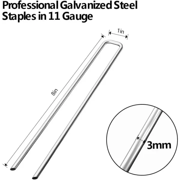 imageAMAGABELI GARDEN ampamp HOME 6 Inch 200 Pack Galvanized Landscape Staples 11 Gauge Garden Staples Landscaping Staples Heavy Duty UShaped Tent Stakes Pins Garden Stakes for Weed Barrier Fabric Tubing Lawn200