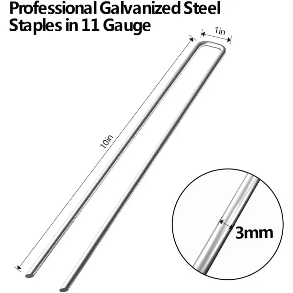 imageAMAGABELI GARDEN ampamp HOME 6 Inch 200 Pack Galvanized Landscape Staples 11 Gauge Garden Staples Landscaping Staples Heavy Duty UShaped Tent Stakes Pins Garden Stakes for Weed Barrier Fabric Tubing Lawn200