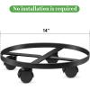 imageAMAGABELI GARDEN ampamp HOME 2 Pack 14quot Metal Plant Caddy Heavy Duty Plant Stand With Wheels Iron Potted Round Flower Pot on Rollers Dolly Holder Indoor Outdoor Planter Trolley Casters Rolling Tray Caddies