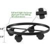 imageAMAGABELI GARDEN ampamp HOME 2 Pack 14quot Metal Plant Caddy Heavy Duty Plant Stand With Wheels Iron Potted Round Flower Pot on Rollers Dolly Holder Indoor Outdoor Planter Trolley Casters Rolling Tray Caddies