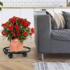 imageAMAGABELI GARDEN ampamp HOME 2 Pack 14quot Metal Plant Caddy Heavy Duty Plant Stand With Wheels Iron Potted Round Flower Pot on Rollers Dolly Holder Indoor Outdoor Planter Trolley Casters Rolling Tray Caddies