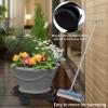 imageAMAGABELI GARDEN ampamp HOME 2 Pack 14quot Metal Plant Caddy Heavy Duty Plant Stand With Wheels Iron Potted Round Flower Pot on Rollers Dolly Holder Indoor Outdoor Planter Trolley Casters Rolling Tray Caddies
