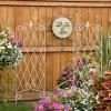 imageAMAGABELI GARDEN ampamp HOME 2 Pack Black Garden Trellis for Climbing Plants 47 x 16 Iron Plant Support Climbing Vines and Flowers Stands Vegetables Patio Metal Lattices Grid Panels for Ivy CucumbersWhite