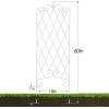 imageAMAGABELI GARDEN ampamp HOME 2 Pack Black Garden Trellis for Climbing Plants 47 x 16 Iron Plant Support Climbing Vines and Flowers Stands Vegetables Patio Metal Lattices Grid Panels for Ivy CucumbersWhite