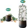 imageAMAGABELI GARDEN ampamp HOME 2 Pack Black Garden Trellis for Climbing Plants 47 x 16 Iron Plant Support Climbing Vines and Flowers Stands Vegetables Patio Metal Lattices Grid Panels for Ivy CucumbersBlack
