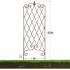 imageAMAGABELI GARDEN ampamp HOME 2 Pack Black Garden Trellis for Climbing Plants 47 x 16 Iron Plant Support Climbing Vines and Flowers Stands Vegetables Patio Metal Lattices Grid Panels for Ivy CucumbersBronze