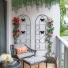 imageAMAGABELI GARDEN ampamp HOME 2 Pack Garden Trellis 60quot x 18quot Rustproof Black Iron Butterfly Potted Vegetables Flowers Patio Metal Lattices Grid Panels for Ivy Roses Cucumbers Clematis SupportsBlackbutterfly 60