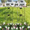 imageAMAGABELI GARDEN ampamp HOME 2 Pack Garden Trellis 60quot x 18quot Rustproof Black Iron Butterfly Potted Vegetables Flowers Patio Metal Lattices Grid Panels for Ivy Roses Cucumbers Clematis SupportsBlackbutterfly 60