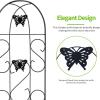 imageAMAGABELI GARDEN ampamp HOME 2 Pack Garden Trellis 60quot x 18quot Rustproof Black Iron Butterfly Potted Vegetables Flowers Patio Metal Lattices Grid Panels for Ivy Roses Cucumbers Clematis SupportsBlackbutterfly 60