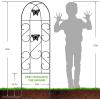 imageAMAGABELI GARDEN ampamp HOME 2 Pack Garden Trellis 60quot x 18quot Rustproof Black Iron Butterfly Potted Vegetables Flowers Patio Metal Lattices Grid Panels for Ivy Roses Cucumbers Clematis SupportsBlackbutterfly 60