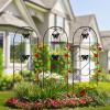 imageAMAGABELI GARDEN ampamp HOME 2 Pack Garden Trellis 60quot x 18quot Rustproof Black Iron Butterfly Potted Vegetables Flowers Patio Metal Lattices Grid Panels for Ivy Roses Cucumbers Clematis SupportsBlackbutterfly 60
