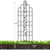 imageAMAGABELI GARDEN ampamp HOME 2 Pack Large Garden Trellis for Climbing Plants Outdoor 71 x 21 Black Iron Trellis for Potted Plant Support Metal Rose Trellis Vine Cucumber