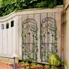 imageAMAGABELI GARDEN ampamp HOME 4 Pack Metal Garden Trellis for Climbing Plants Roses Vines Flower Vegetable 60quot x 18quot Rustproof Sturdy Lattice Black Iron Trellis for Potted Plants Support GT01Black