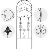 imageAMAGABELI GARDEN ampamp HOME 4 Pack Metal Garden Trellis for Climbing Plants Roses Vines Flower Vegetable 60quot x 18quot Rustproof Sturdy Lattice Black Iron Trellis for Potted Plants Support GT01Black
