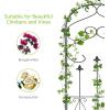 imageAMAGABELI GARDEN ampamp HOME 4 Pack Metal Garden Trellis for Climbing Plants Roses Vines Flower Vegetable 60quot x 18quot Rustproof Sturdy Lattice Black Iron Trellis for Potted Plants Support GT01Black