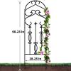 imageAMAGABELI GARDEN ampamp HOME 4 Pack Metal Garden Trellis for Climbing Plants Roses Vines Flower Vegetable 60quot x 18quot Rustproof Sturdy Lattice Black Iron Trellis for Potted Plants Support GT01Black