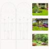 imageAMAGABELI GARDEN ampamp HOME 4 Pack Metal Garden Trellis for Climbing Plants Roses Vines Flower Vegetable 60quot x 18quot Rustproof Sturdy Lattice Black Iron Trellis for Potted Plants Support GT01White