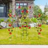 imageAMAGABELI GARDEN ampamp HOME 4 Pack Metal Garden Trellis for Climbing Plants Roses Vines Flower Vegetable 60quot x 18quot Rustproof Sturdy Lattice Black Iron Trellis for Potted Plants Support GT01White