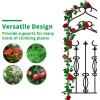 imageAMAGABELI GARDEN ampamp HOME 4 Pack Metal Garden Trellis for Climbing Plants Roses Vines Flower Vegetable 60quot x 18quot Rustproof Sturdy Lattice Black Iron Trellis for Potted Plants Support GT01Black