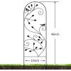 imageAmagabeli 4 Pack Garden Trellis for Climbing Plants Outdoor 46quot x 15quot Rustproof Sturdy Black Iron Trellis Plants Support Metal Trellis for Climbing Rose Vine Vegetable Flower Ivy CucumberBlack46 leaf