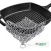 imageAmagabeli Cast Iron Cleaner 8quotx6quot 316L Stainless Steel Chainmail Scrubber Cast Iron Skillet Cleaner for Pan Pot Wok Griddles BBQ Grills Cast Iron Cleaning8x6