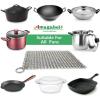 imageAmagabeli Cast Iron Cleaner 8quotx6quot 316L Stainless Steel Chainmail Scrubber Cast Iron Skillet Cleaner for Pan Pot Wok Griddles BBQ Grills Cast Iron Cleaning8x8