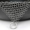 imageAmagabeli Cast Iron Cleaner 8quotx6quot 316L Stainless Steel Chainmail Scrubber Cast Iron Skillet Cleaner for Pan Pot Wok Griddles BBQ Grills Cast Iron Cleaning8x6