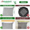 imageAmagabeli Cast Iron Cleaner 8quotx6quot 316L Stainless Steel Chainmail Scrubber Cast Iron Skillet Cleaner for Pan Pot Wok Griddles BBQ Grills Cast Iron Cleaning8x6