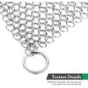 imageAmagabeli Cast Iron Cleaner 8quotx6quot 316L Stainless Steel Chainmail Scrubber Cast Iron Skillet Cleaner for Pan Pot Wok Griddles BBQ Grills Cast Iron Cleaning8x8