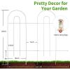 imageAmagabeli garden ampamp home 32inH20ftL Decorative Garden Fences and Borders for Dogs 14panels No Dig Metal Fence Panel Garden Edging Border Fence for Animal Barrier Fencing for Flower Bed Yard GreenWhite
