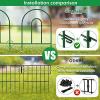 imageAmagabeli garden ampamp home 32inH20ftL Decorative Garden Fences and Borders for Dogs 14panels No Dig Metal Fence Panel Garden Edging Border Fence for Animal Barrier Fencing for Flower Bed Yard GreenGreen