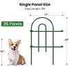 imageAmagabeli garden ampamp home 32inH20ftL Decorative Garden Fences and Borders for Dogs 14panels No Dig Metal Fence Panel Garden Edging Border Fence for Animal Barrier Fencing for Flower Bed Yard GreenGreen