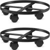 imageAMAGABELI GARDEN ampamp HOME 2 Pack 14quot Metal Plant Caddy Heavy Duty Plant Stand With Wheels Iron Potted Round Flower Pot on Rollers Dolly Holder Indoor Outdoor Planter Trolley Casters Rolling Tray Caddies