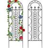 imageAMAGABELI GARDEN ampamp HOME 2 Pack Large Garden Trellis for Climbing Plants Outdoor 71 x 21Black Iron Plant Trellis for Potted Plant Support Tall Wall Metal Trellis Rose Vine Cucumber