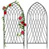 imageAmagabeli 2 Pack Large Garden Trellis for Climbing Plants 75 x 31 Heavy Duty Rustproof Black Iron Plant Trellis for Potted Plants Support Tall Wall Metal Trellis for Rose Vegetables Cucumber GT05