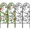 imageAmagabeli 4 Pack Garden Trellis for Climbing Plants Outdoor 46quot x 15quot Rustproof Sturdy Black Iron Trellis Plants Support Metal Trellis for Climbing Rose Vine Vegetable Flower Ivy CucumberBlack