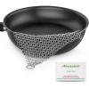 imageAmagabeli Cast Iron Cleaner 8quotx6quot 316L Stainless Steel Chainmail Scrubber Cast Iron Skillet Cleaner for Pan Pot Wok Griddles BBQ Grills Cast Iron Cleaning8x8