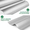 imageAMAGABELI GARDEN ampamp HOME Baguette Bread Pan 15quot x 13quot Nonstick Perforated Baguette Tray French Bread Baking 4 Wave Loaf Bake Mold Toast Cooking Baker Molding Gutter Oven Toaster Dishwasher Safe Silver2 Slots