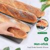 imageAMAGABELI GARDEN ampamp HOME Baguette Bread Pan 15quot x 13quot Nonstick Perforated Baguette Tray French Bread Baking 4 Wave Loaf Bake Mold Toast Cooking Baker Molding Gutter Oven Toaster Dishwasher Safe Silver4 Slots