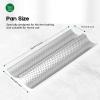 imageAMAGABELI GARDEN ampamp HOME Baguette Bread Pan 15quot x 13quot Nonstick Perforated Baguette Tray French Bread Baking 4 Wave Loaf Bake Mold Toast Cooking Baker Molding Gutter Oven Toaster Dishwasher Safe Silver2 Slots