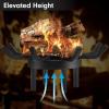 imageAMAGABELI GARDEN ampamp HOME 24in Fire Grate Log Grate Wrought Iron Fire Pit Round Spider Wagon Wheel Firewood Grate Heavy Duty 07in Bar Fireplace Stove Burning Rack Holder 4Legs Chimney Hearth BG27420 inch