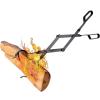 imageAMAGABELI GARDEN ampamp HOME 26quot Long Fireplace Tongs Log Grabber for Firewood Fire Pit Campfire Bonfire for up 12 Thick Logs Heavy Duty Wrought Iron Outside Outdoor Indoor Wood Stove Fire Place Tools