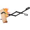 imageAMAGABELI GARDEN ampamp HOME 26quot Long Fireplace Tongs Log Grabber for Firewood Fire Pit Campfire Bonfire for up 12 Thick Logs Heavy Duty Wrought Iron Outside Outdoor Indoor Wood Stove Fire Place Tools