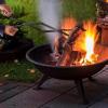 imageAMAGABELI GARDEN ampamp HOME 26quot Long Fireplace Tongs Log Grabber for Firewood Fire Pit Campfire Bonfire for up 12 Thick Logs Heavy Duty Wrought Iron Outside Outdoor Indoor Wood Stove Fire Place Tools