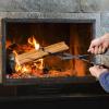 imageAMAGABELI GARDEN ampamp HOME 26quot Long Fireplace Tongs Log Grabber for Firewood Fire Pit Campfire Bonfire for up 12 Thick Logs Heavy Duty Wrought Iron Outside Outdoor Indoor Wood Stove Fire Place Tools